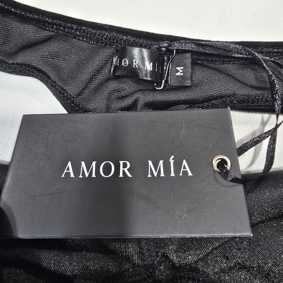 AMOR MIA Iman Midnight Velvet Jumpsuit in Black - Picture 6 of 15